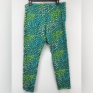 No Boundaries size XXL (19) Green Blue Shamrock St. Patrick’s Day Leggings NWT